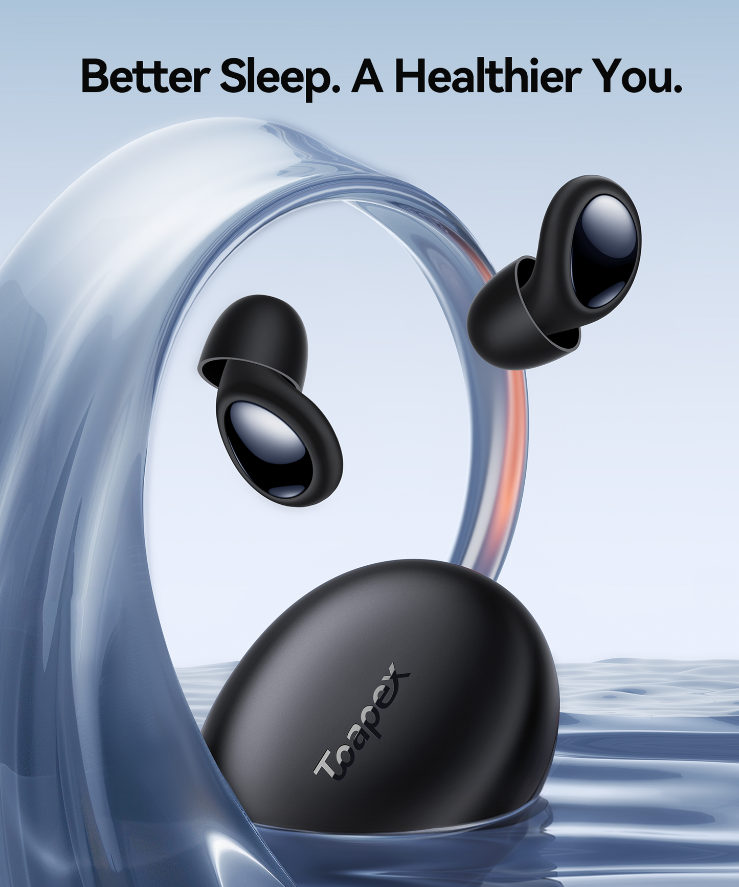Ear Plugs for Sleeping Noise Cancelling, 45dB Comfy Ear Plugs for Noise Reduction, Silicone Earplugs for Concerts Motorcycle Shooting, Reusable Hearing Protection Earplugs & Case, 8 Eartips Black