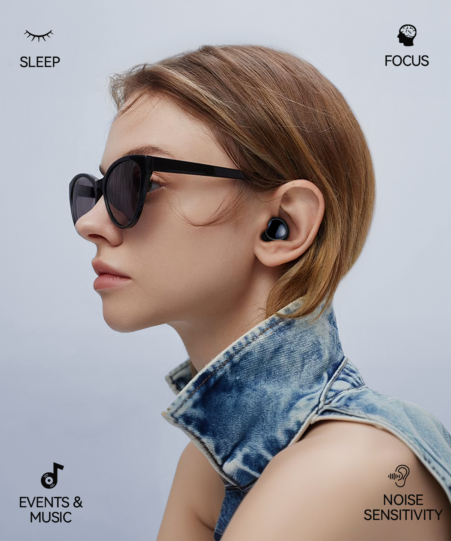 Ear Plugs for Sleeping Noise Cancelling, 45dB Comfy Ear Plugs for Noise Reduction, Silicone Earplugs for Concerts Motorcycle Shooting, Reusable Hearing Protection Earplugs & Case, 8 Eartips Black
